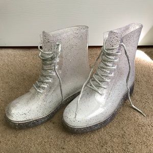 Urban Outfitters Glitter Rainboot